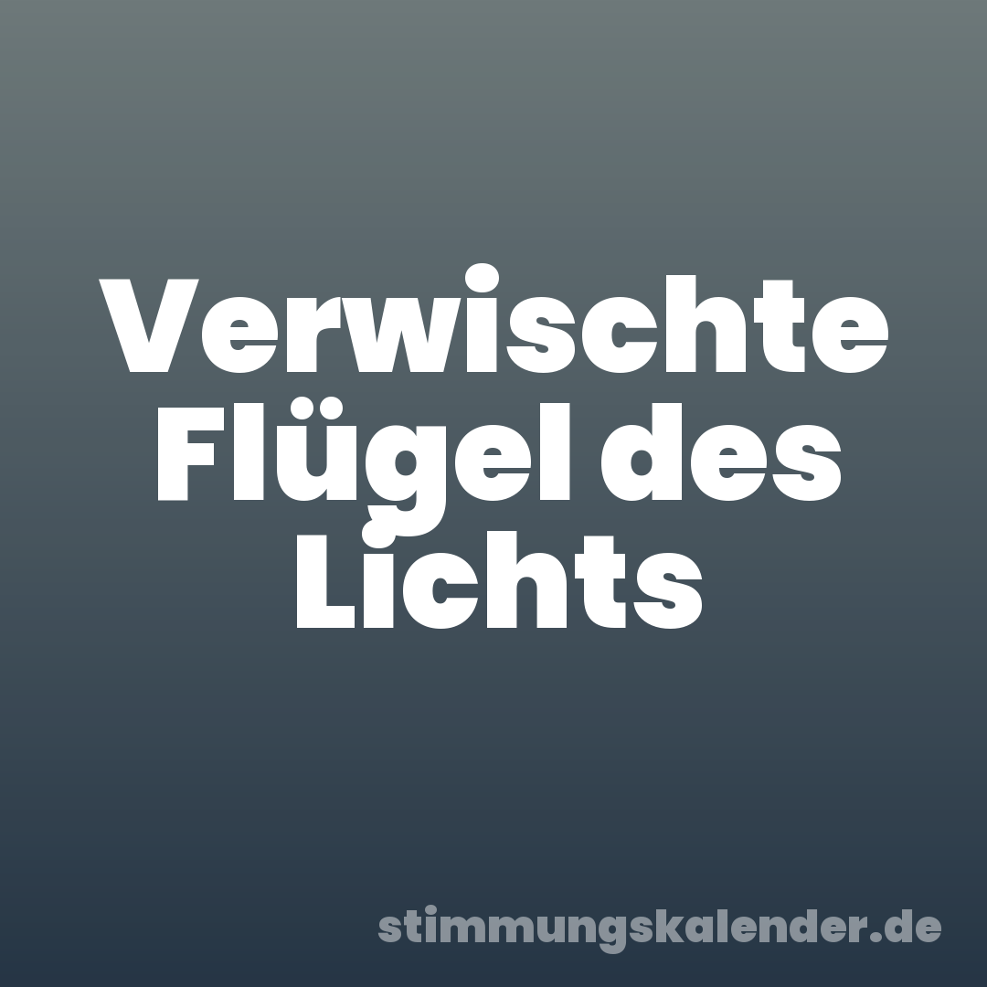 Verwischte Flügel des Lichts