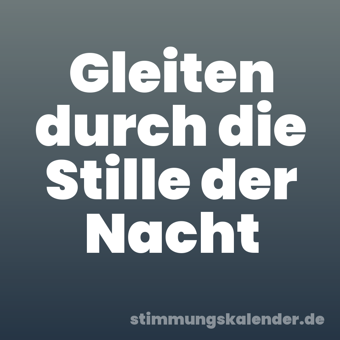 Gleiten durch die Stille der Nacht