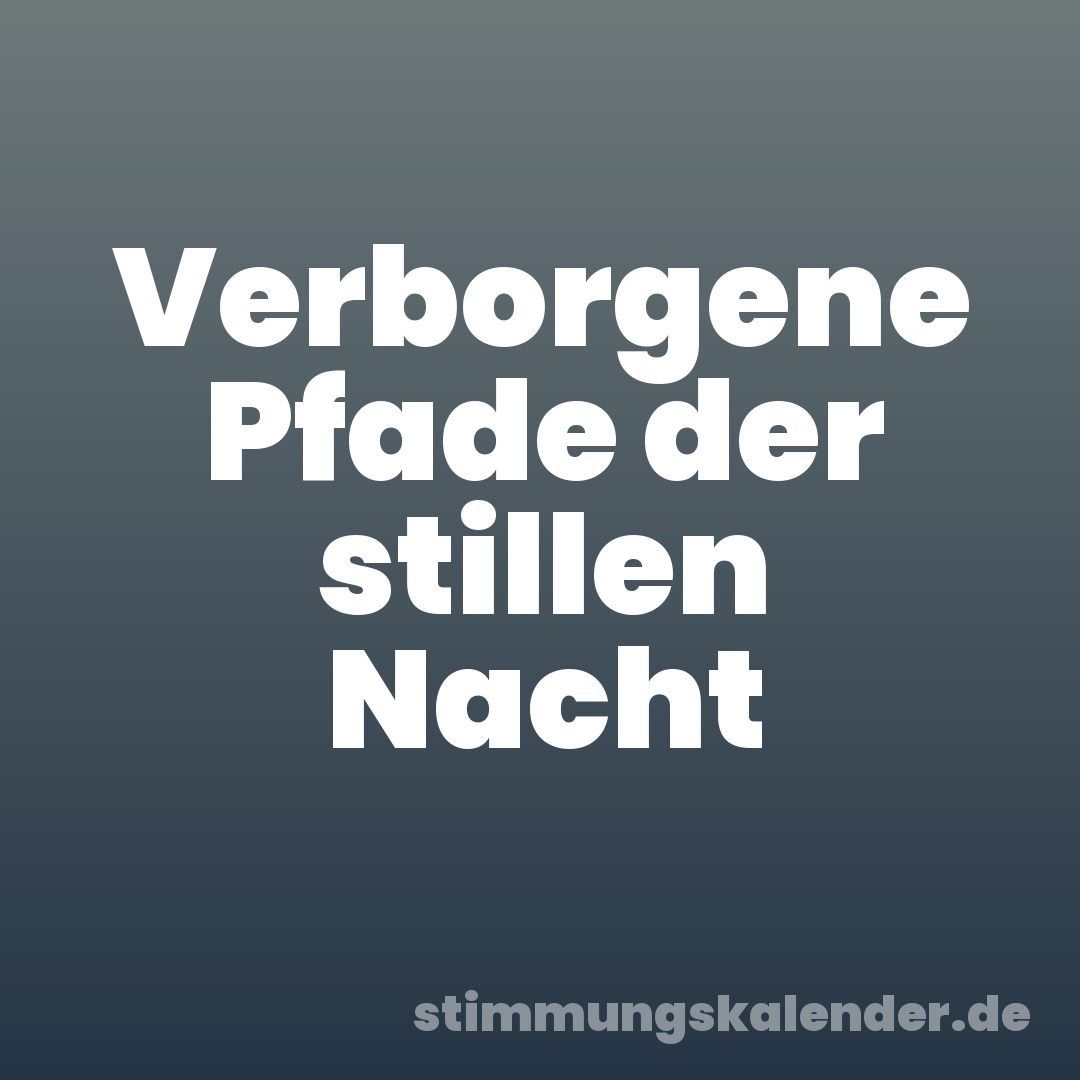 Verborgene Pfade der stillen Nacht