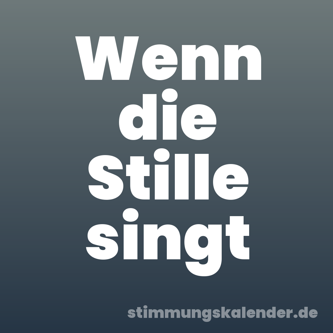 Wenn die Stille singt