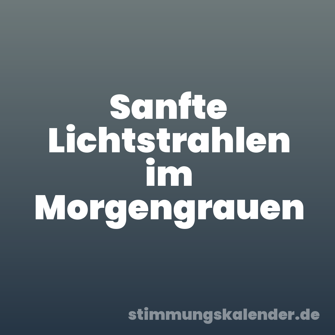 Sanfte Lichtstrahlen im Morgengrauen