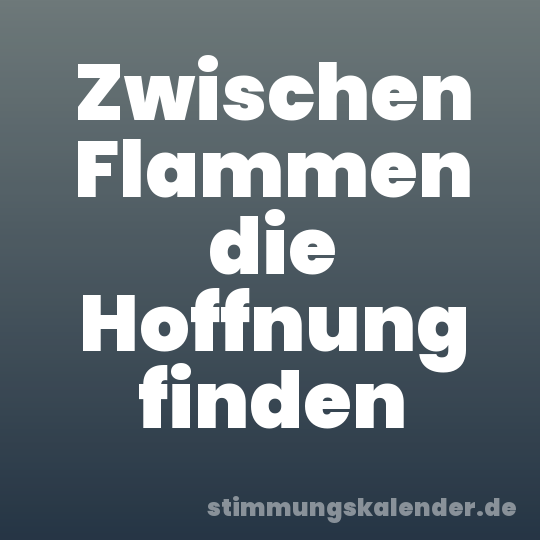 Zwischen Flammen die Hoffnung finden