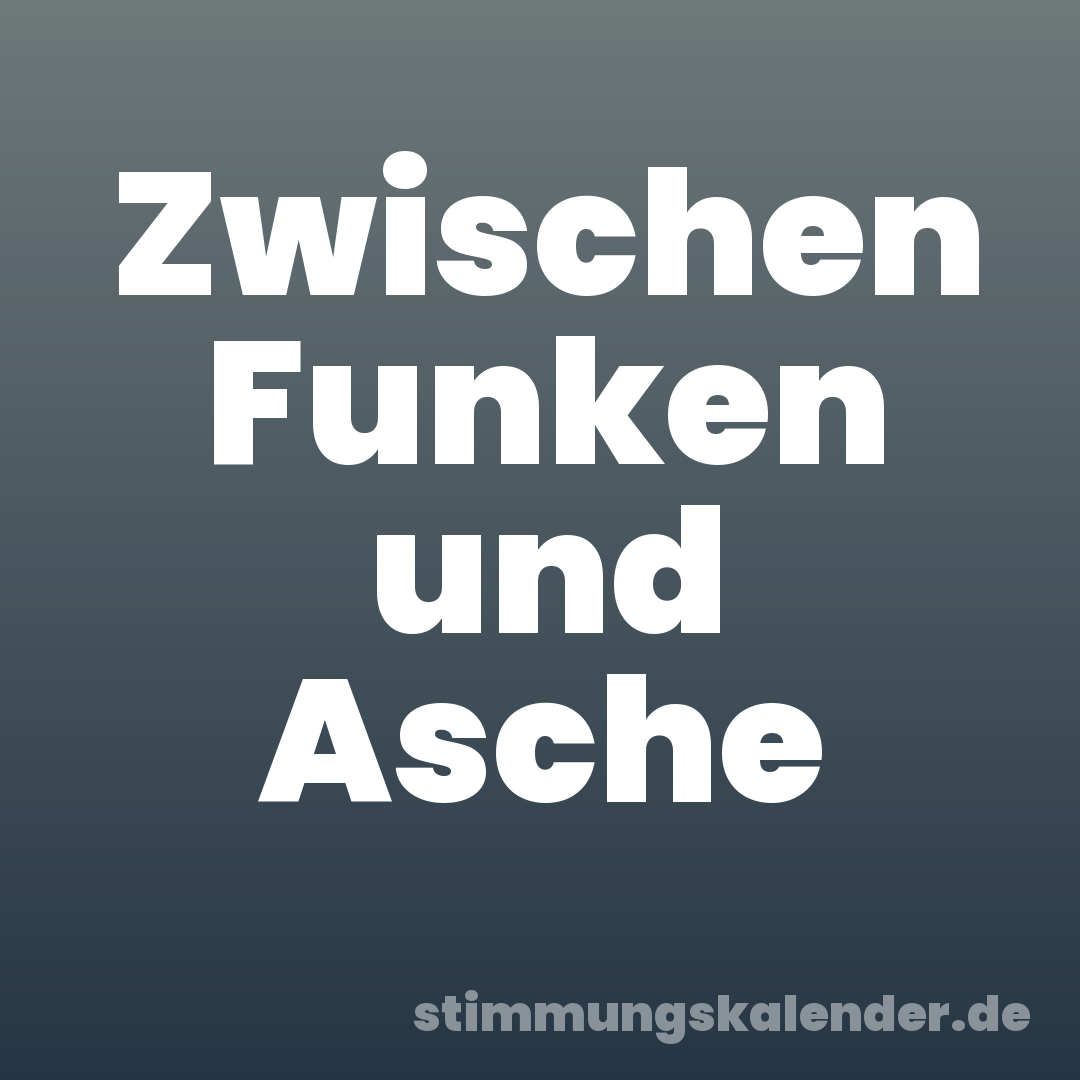 Zwischen Funken und Asche