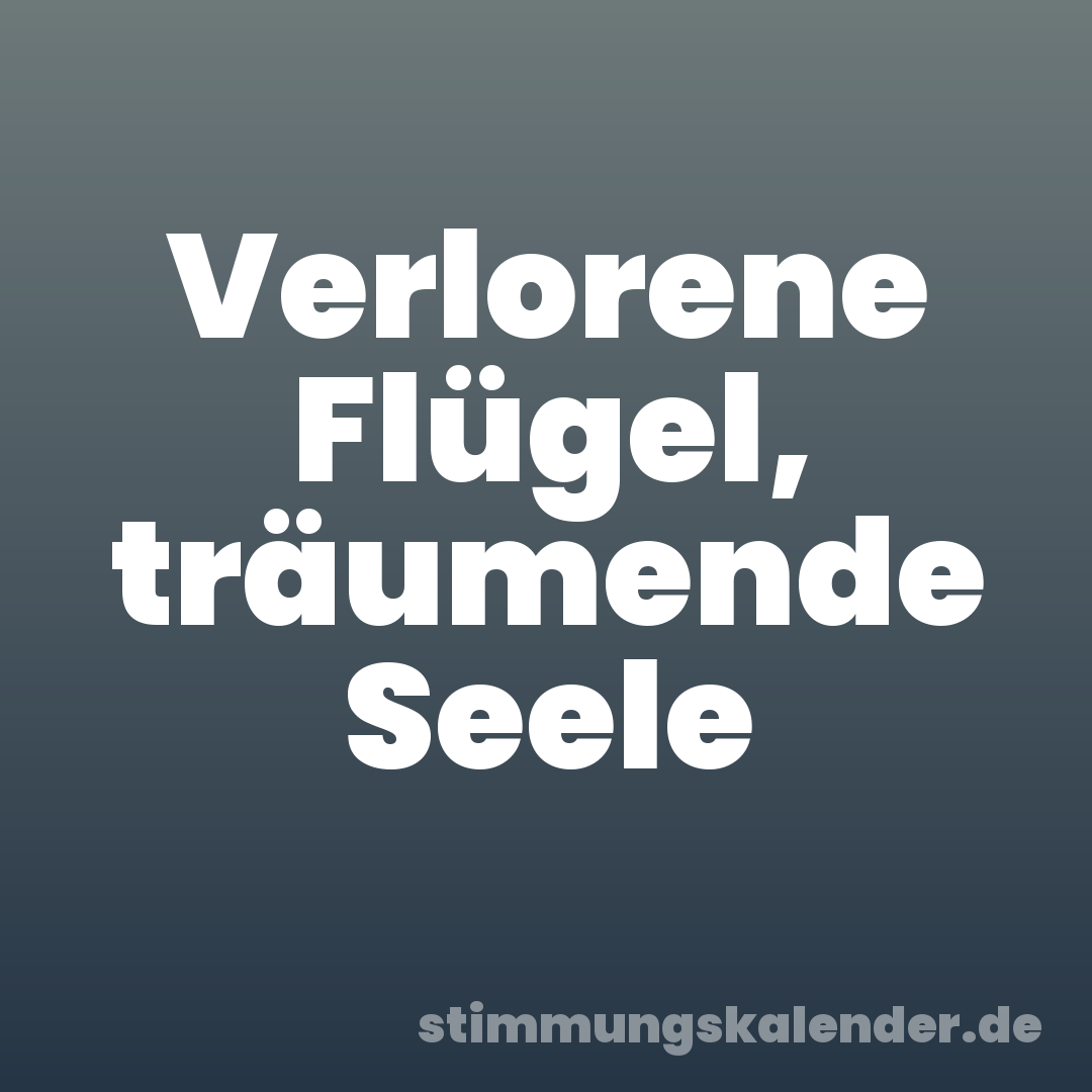Verlorene Flügel, träumende Seele