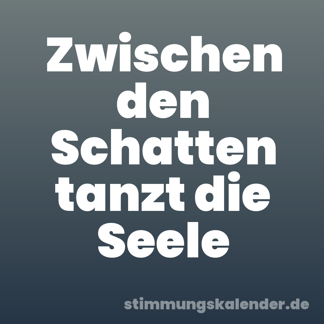 Zwischen den Schatten tanzt die Seele
