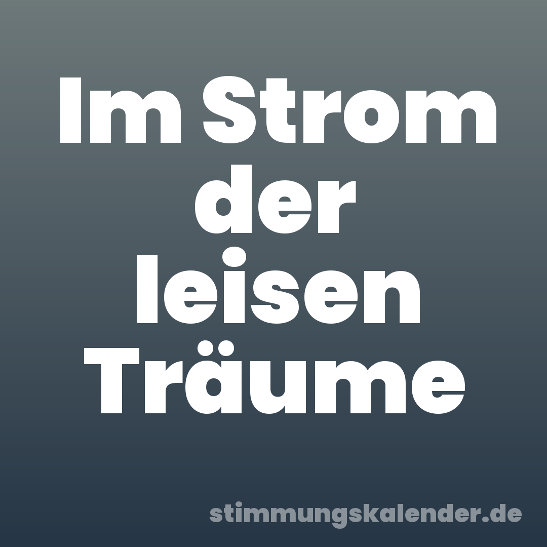 Im Strom der leisen Träume