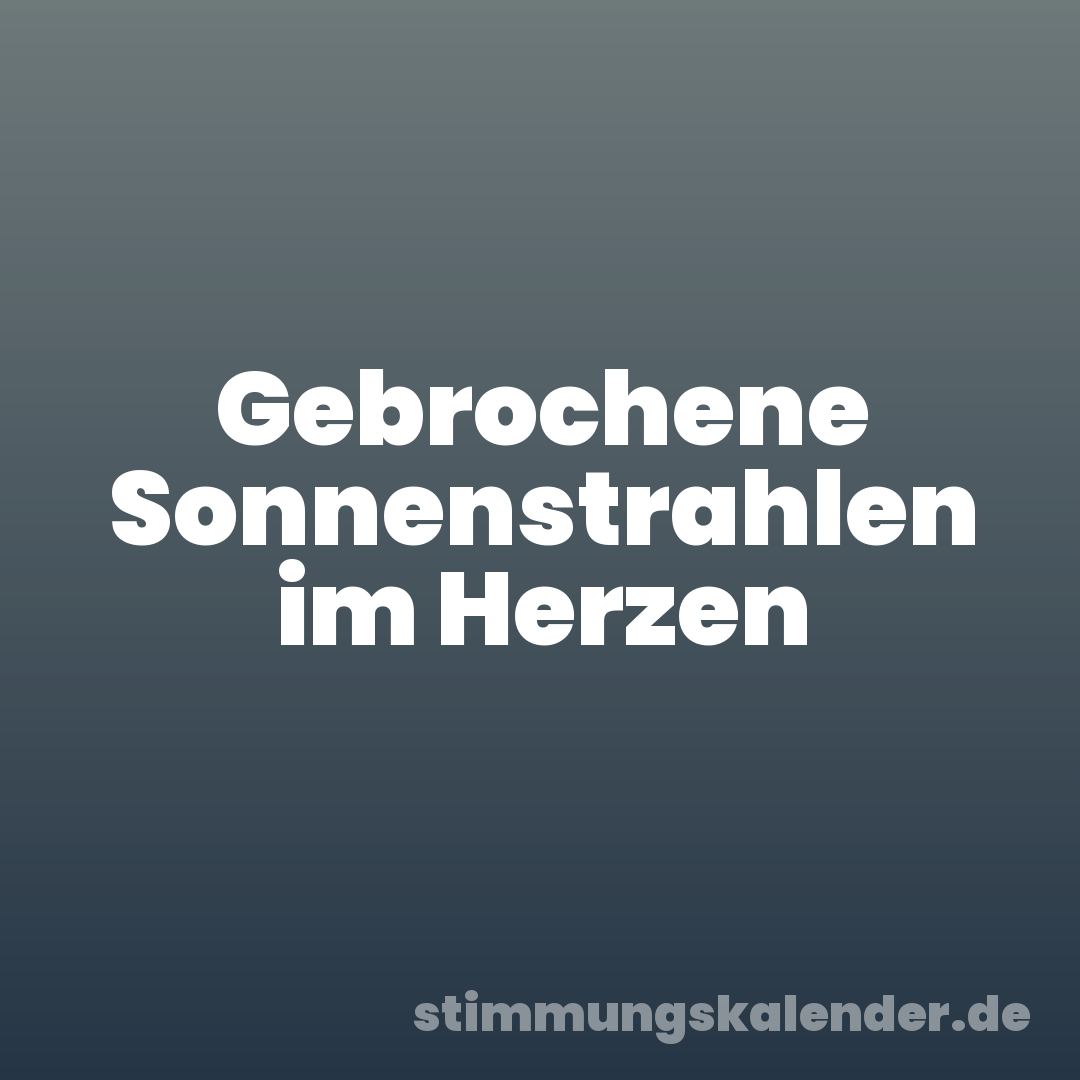 Gebrochene Sonnenstrahlen im Herzen