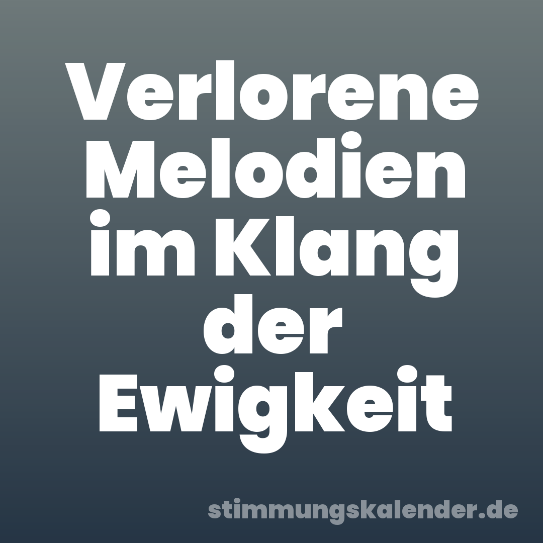 Verlorene Melodien im Klang der Ewigkeit