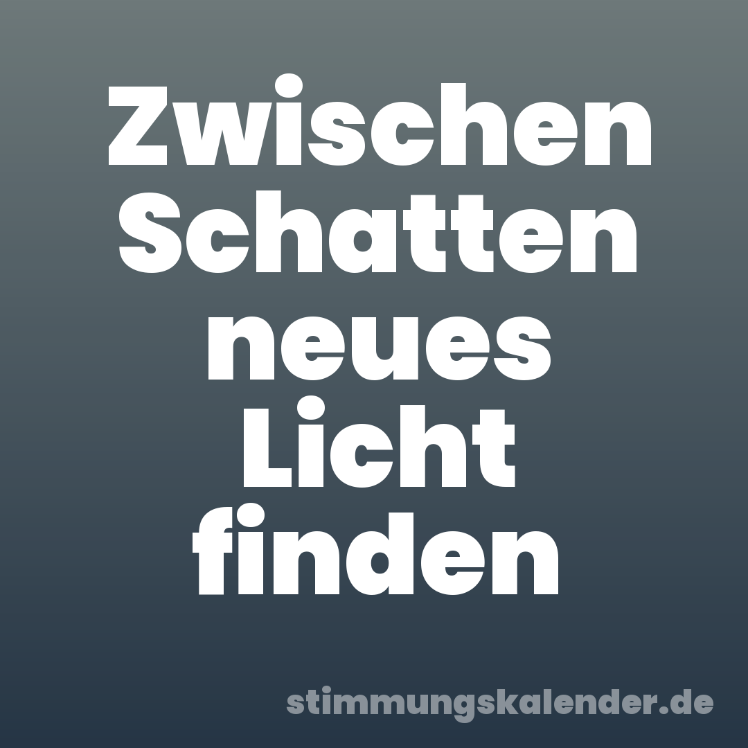Zwischen Schatten neues Licht finden