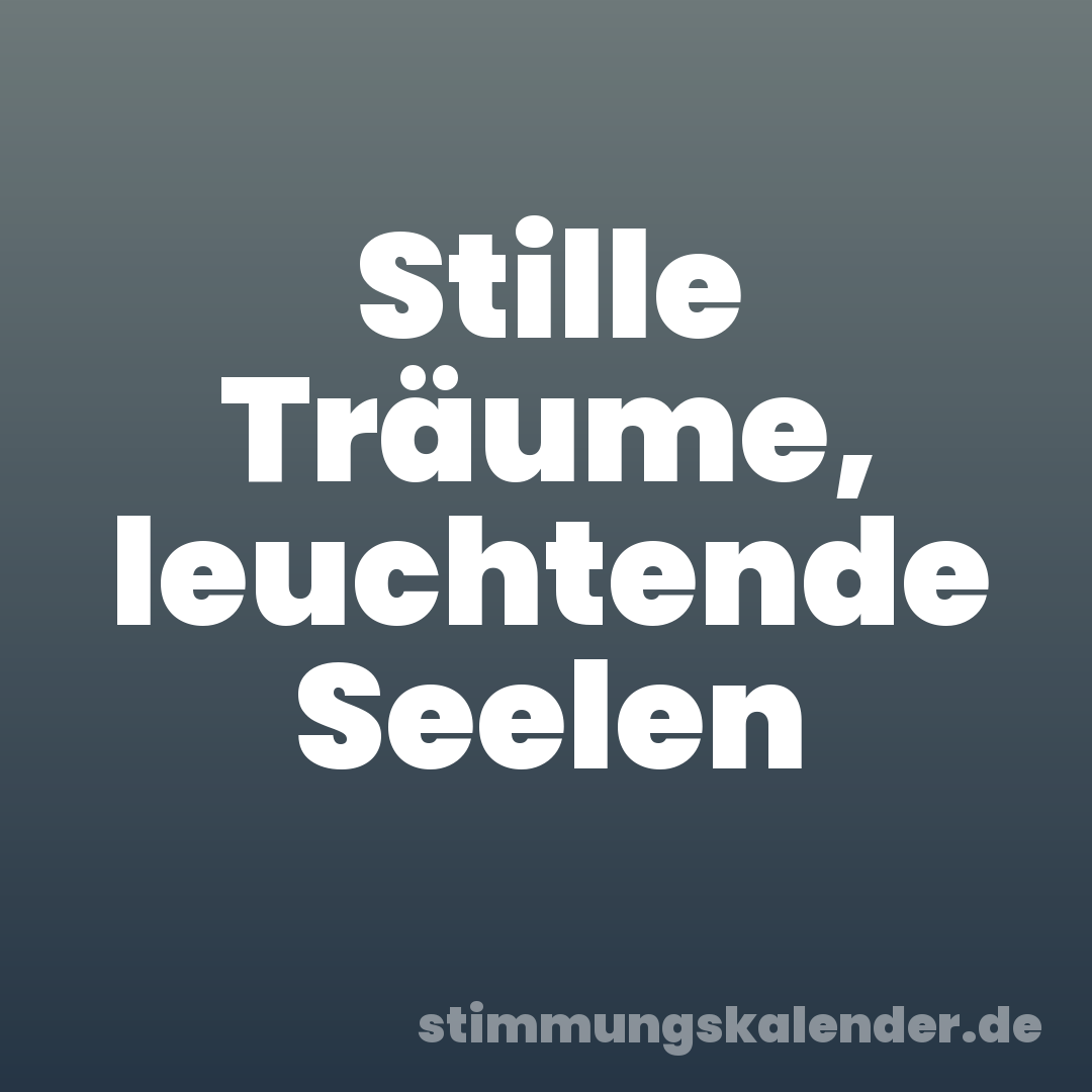 Stille Träume, leuchtende Seelen
