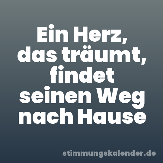Ein Herz, das träumt, findet seinen Weg nach Hause