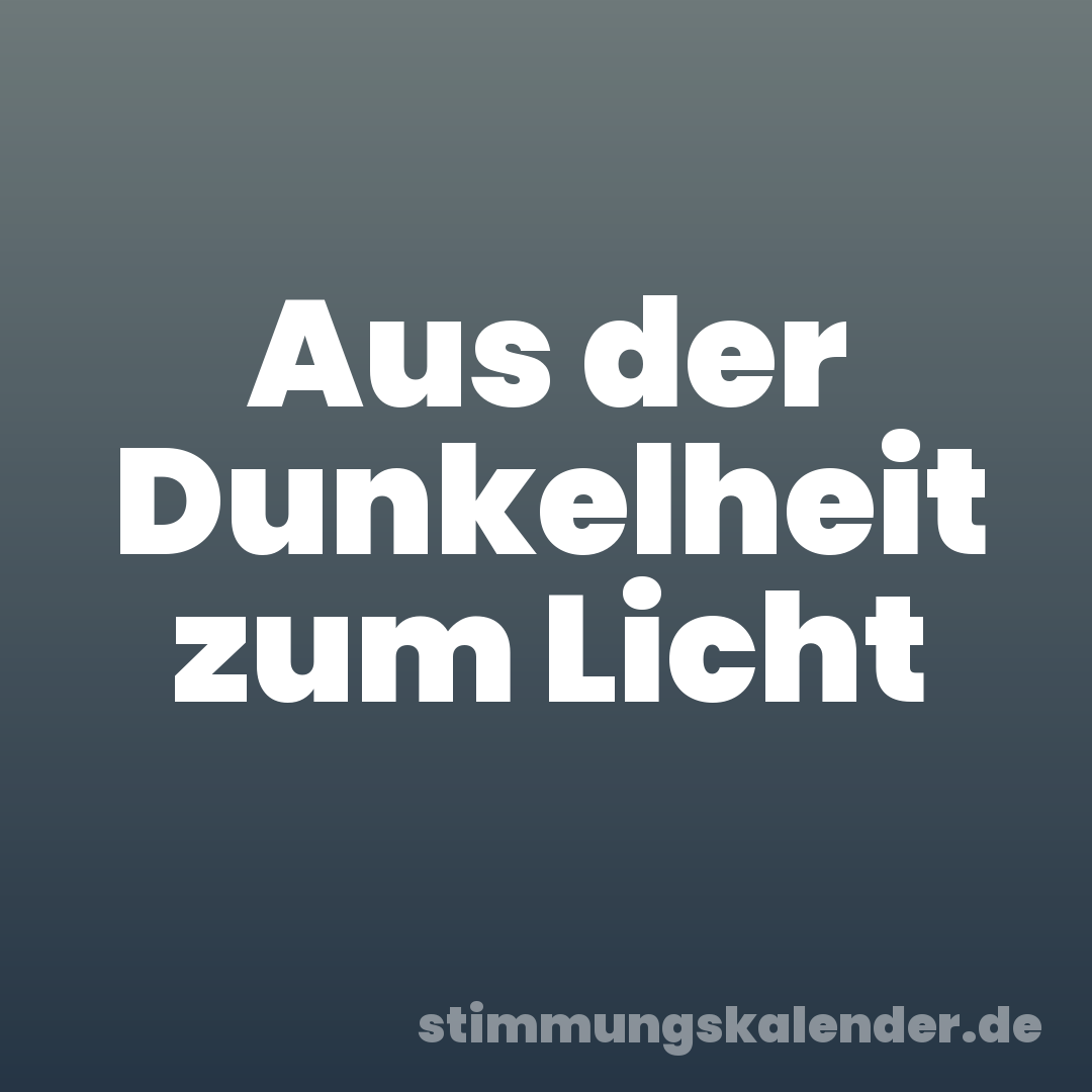 Aus der Dunkelheit zum Licht