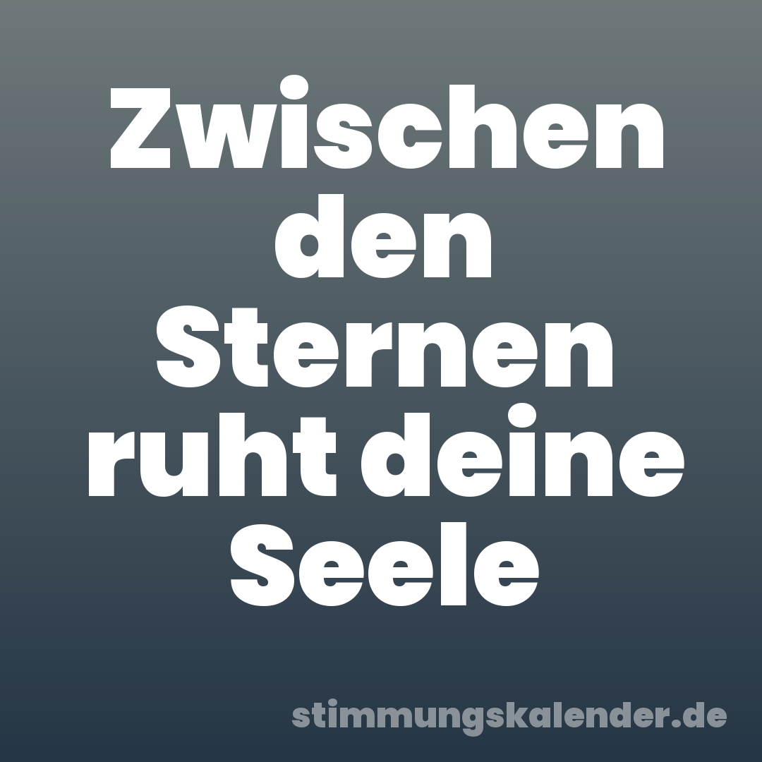 Zwischen den Sternen ruht deine Seele