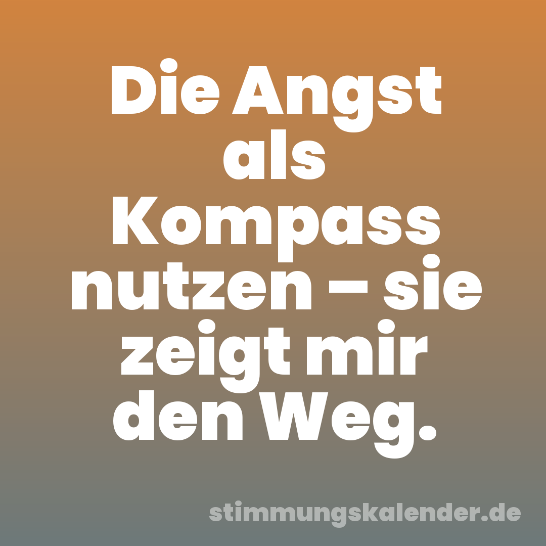 Die Angst als Kompass nutzen – sie zeigt mir den Weg.