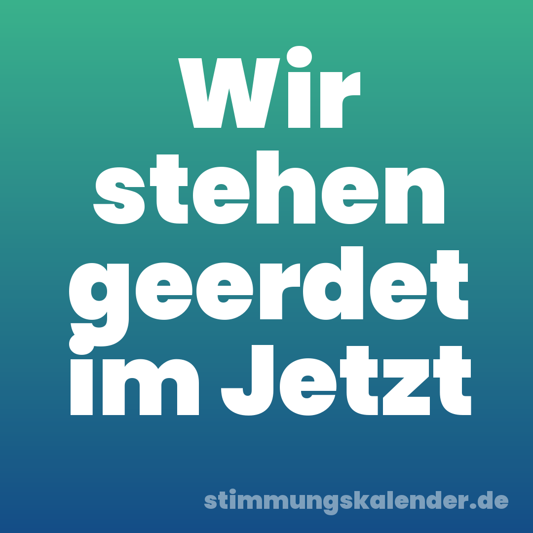 Wir stehen geerdet im Jetzt