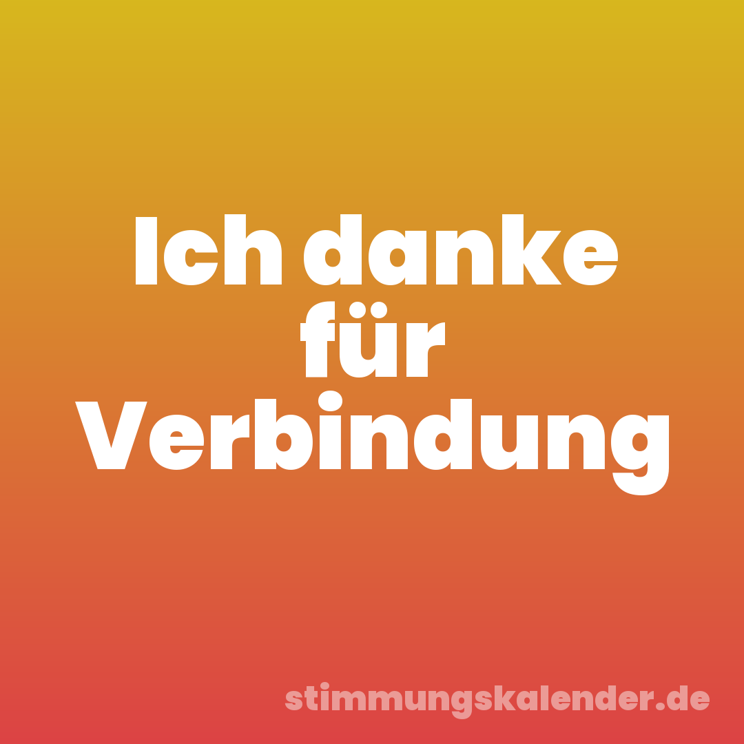 Ich danke für Verbindung