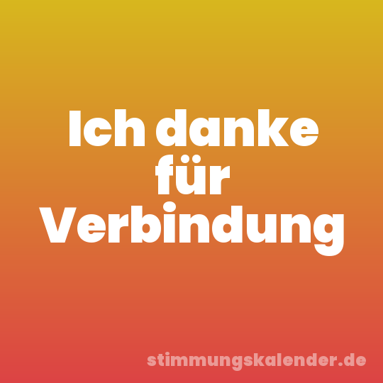 Ich danke für Verbindung