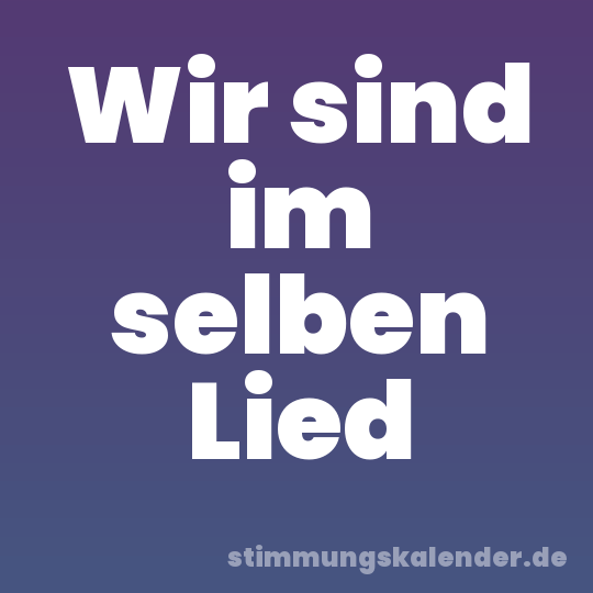 Wir sind im selben Lied