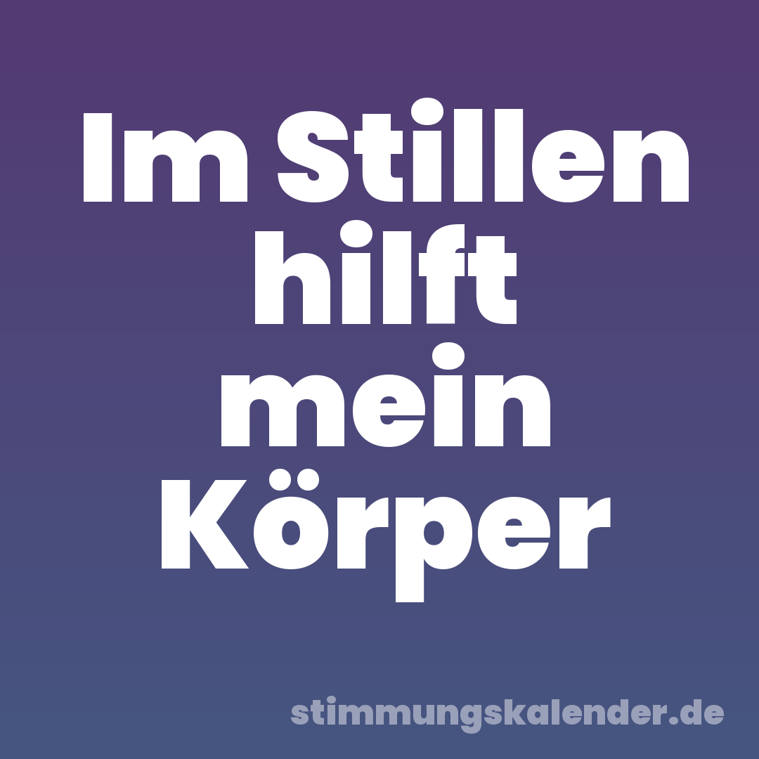 Im Stillen hilft mein Körper