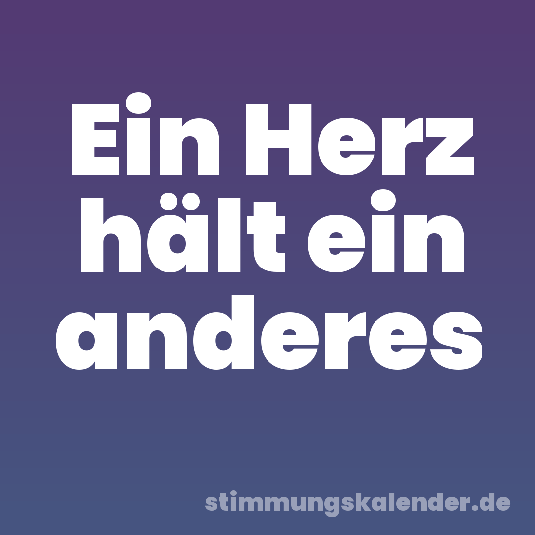 Ein Herz hält ein anderes