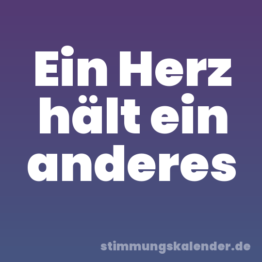 Ein Herz hält ein anderes