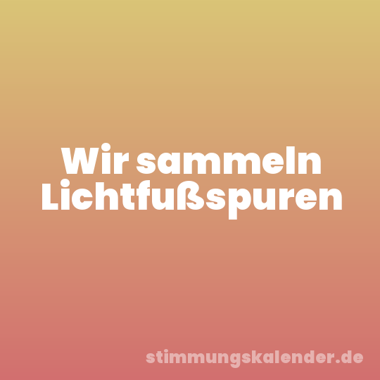 Wir sammeln Lichtfußspuren