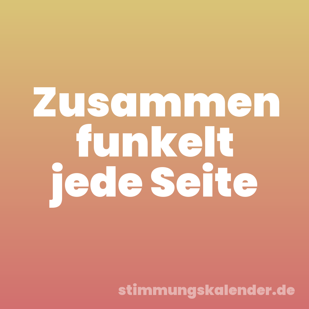 Zusammen funkelt jede Seite