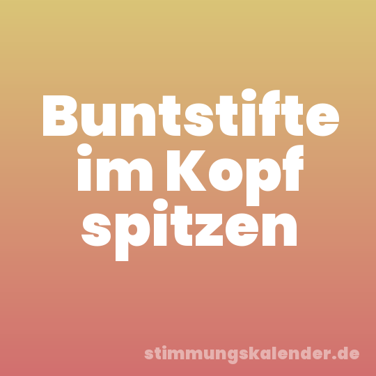 Buntstifte im Kopf spitzen