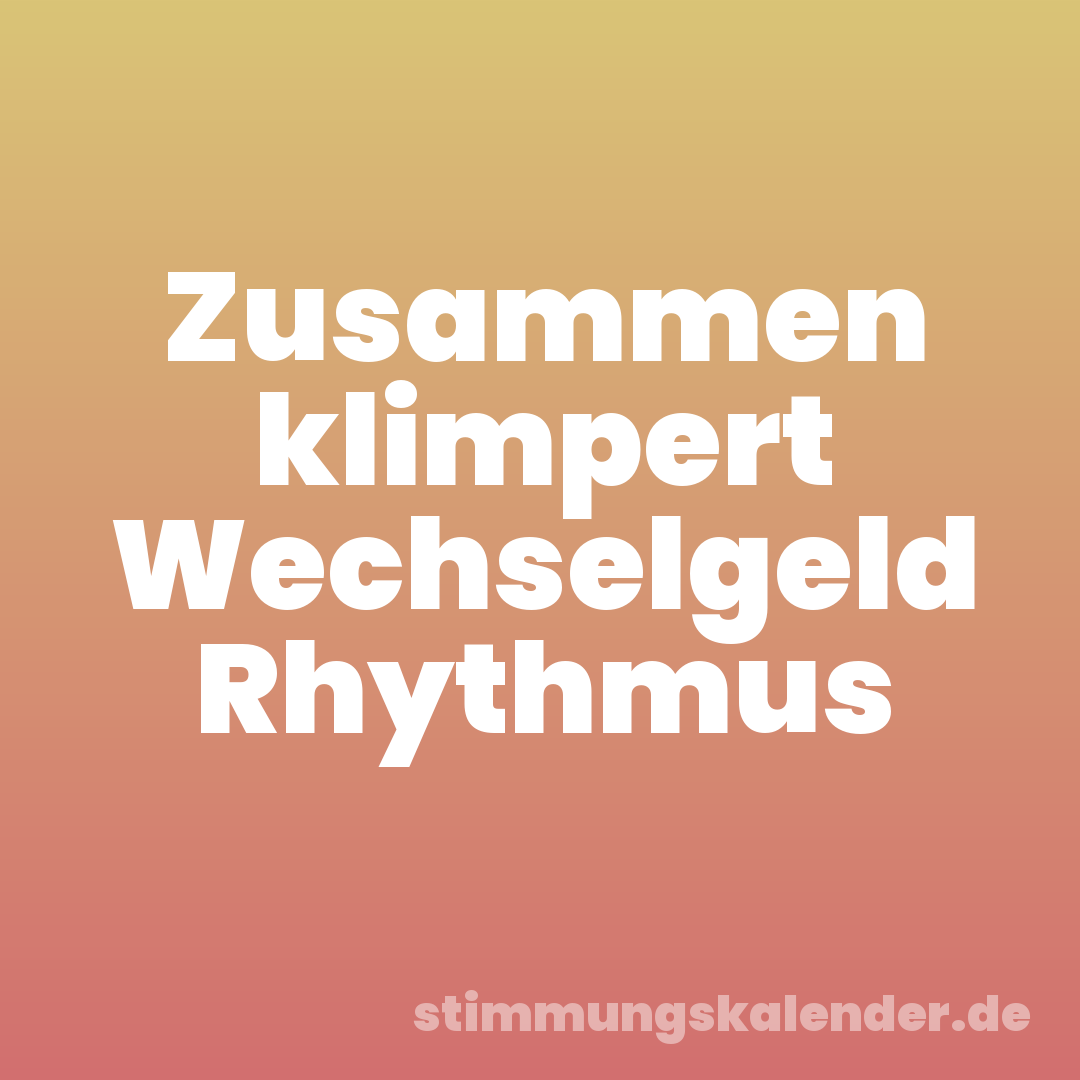 Zusammen klimpert Wechselgeld Rhythmus