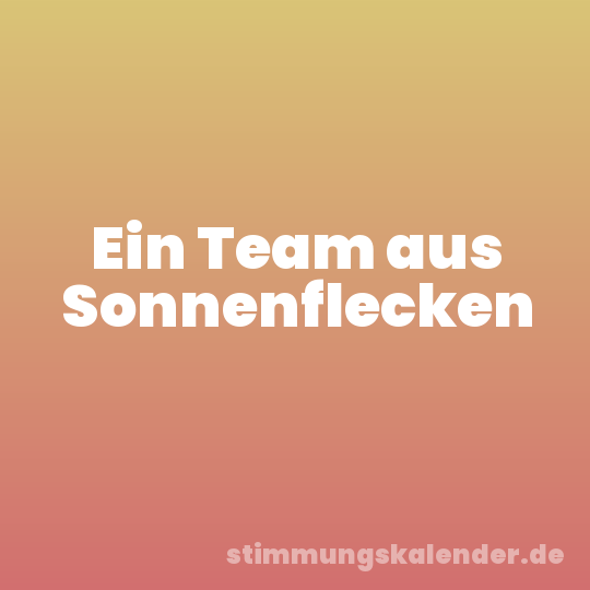 Ein Team aus Sonnenflecken