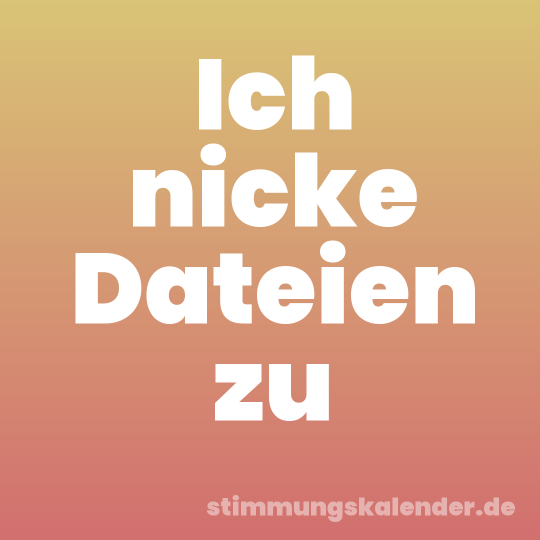 Ich nicke Dateien zu