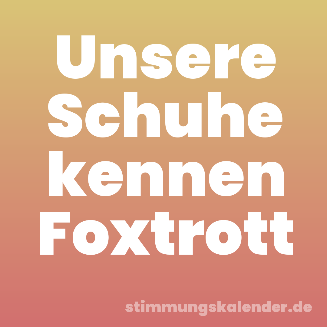 Unsere Schuhe kennen Foxtrott