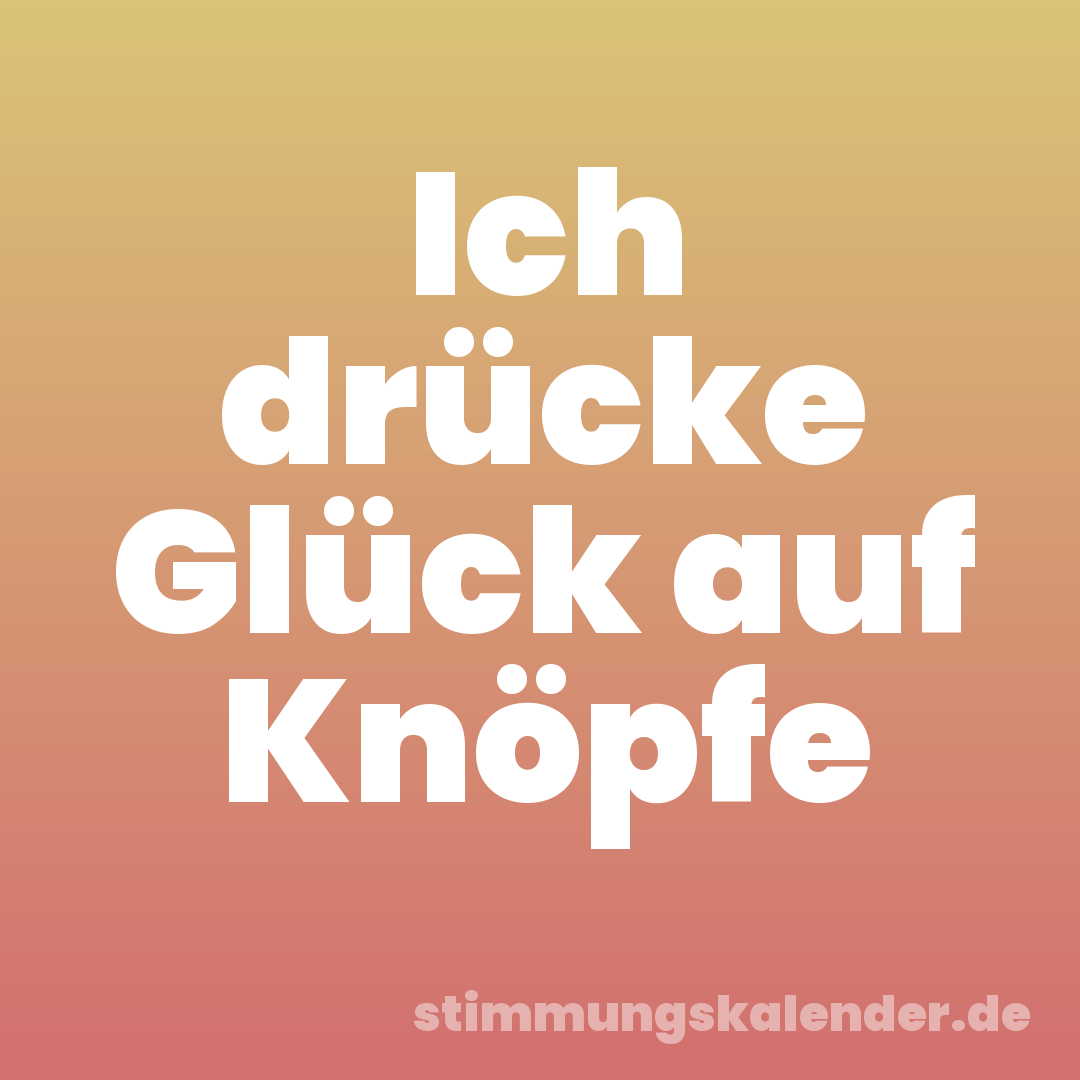 Ich drücke Glück auf Knöpfe
