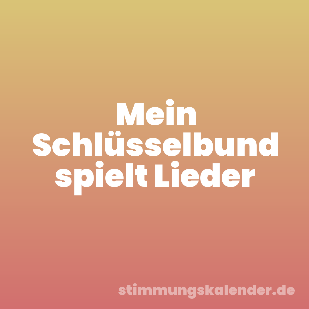 Mein Schlüsselbund spielt Lieder