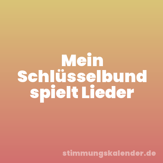 Mein Schlüsselbund spielt Lieder