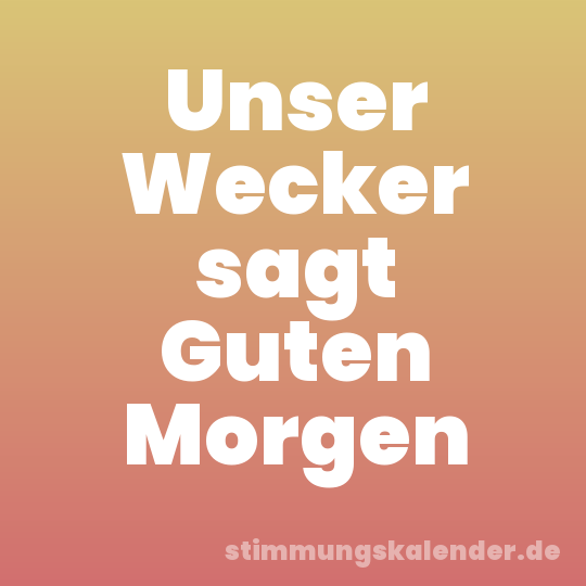 Unser Wecker sagt Guten Morgen