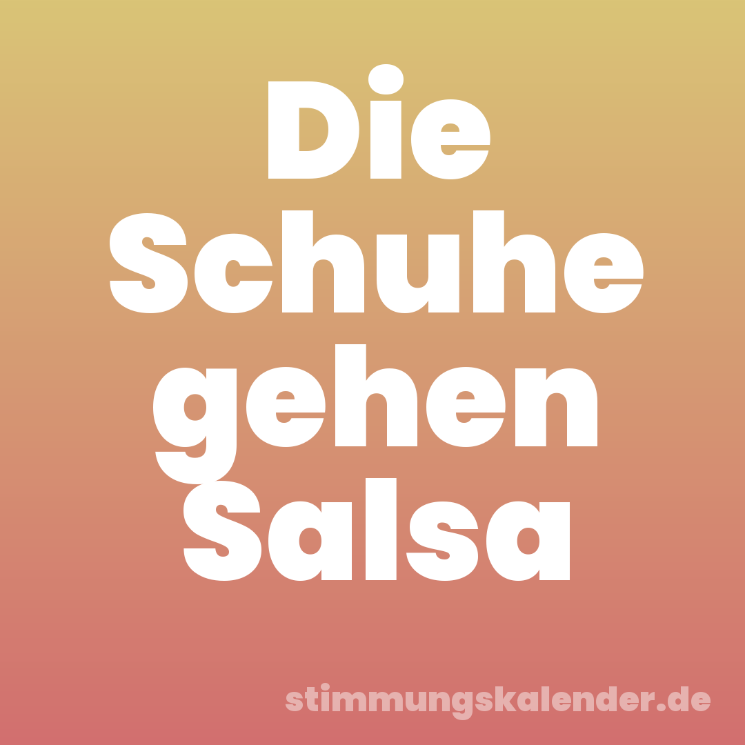 Die Schuhe gehen Salsa