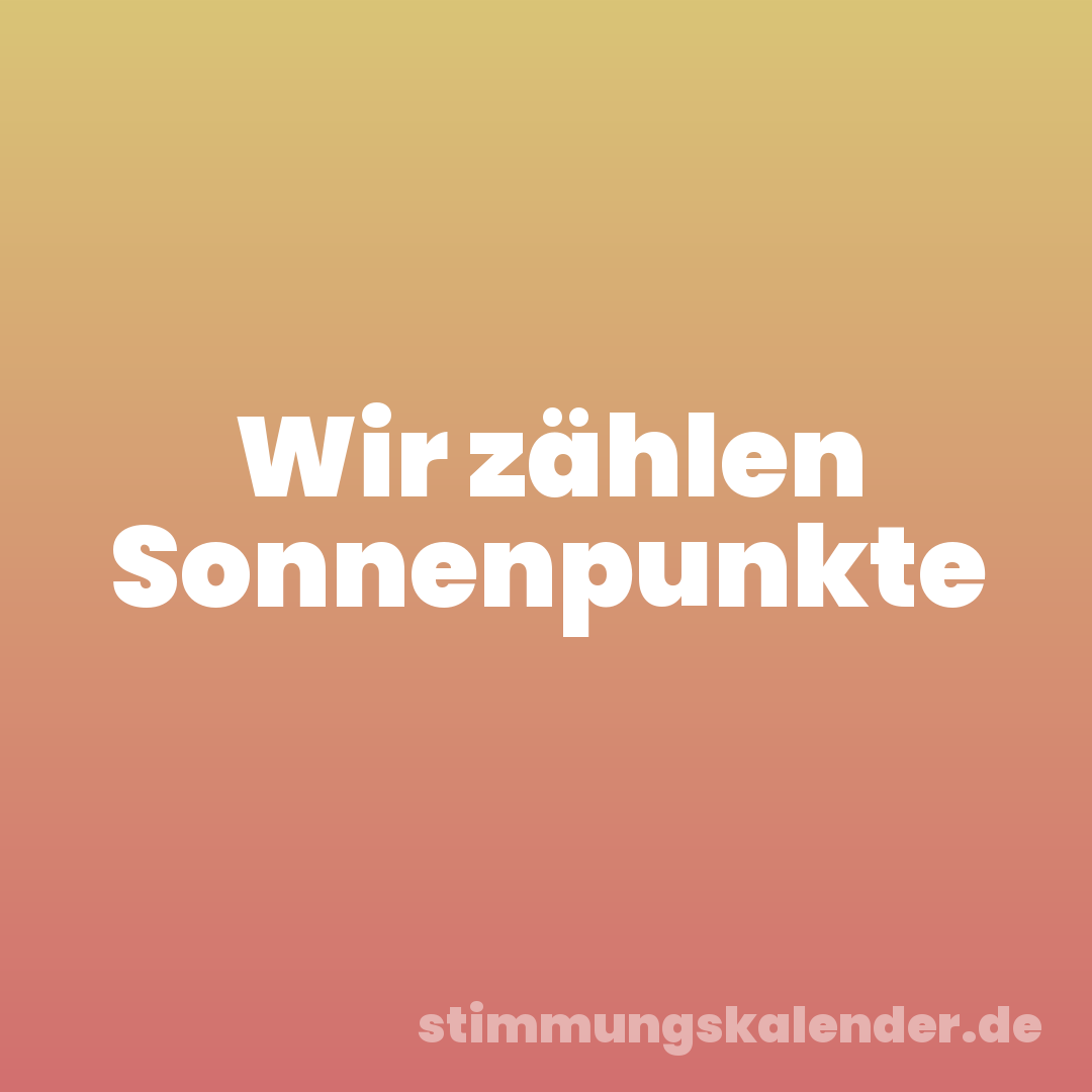 Wir zählen Sonnenpunkte
