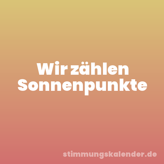 Wir zählen Sonnenpunkte