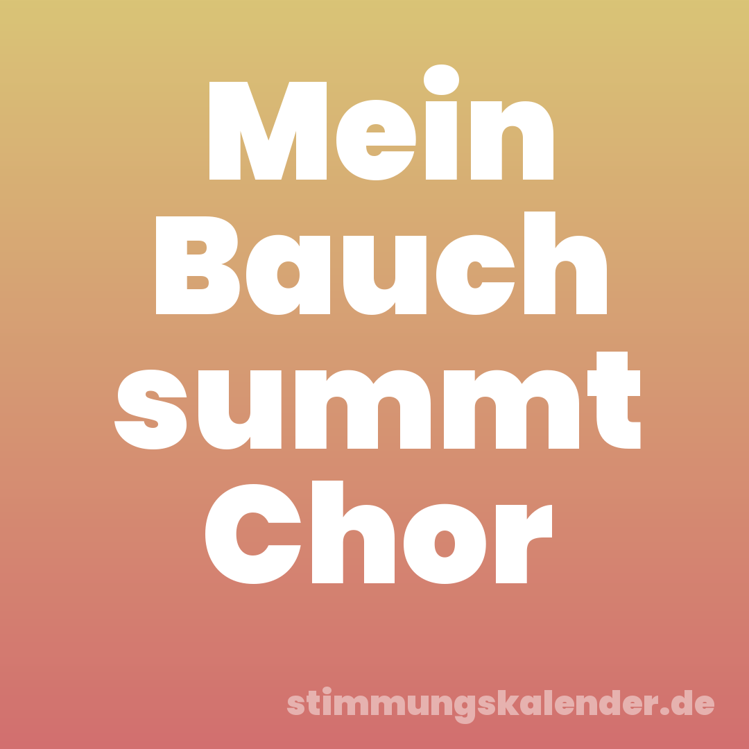 Mein Bauch summt Chor