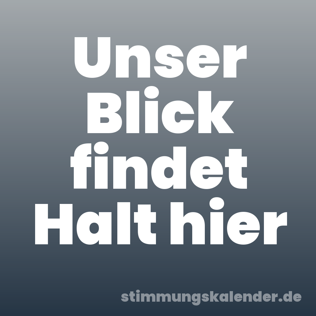 Unser Blick findet Halt hier