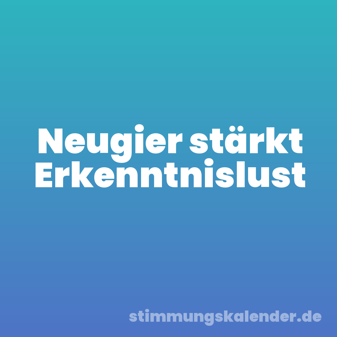 Neugier stärkt Erkenntnislust