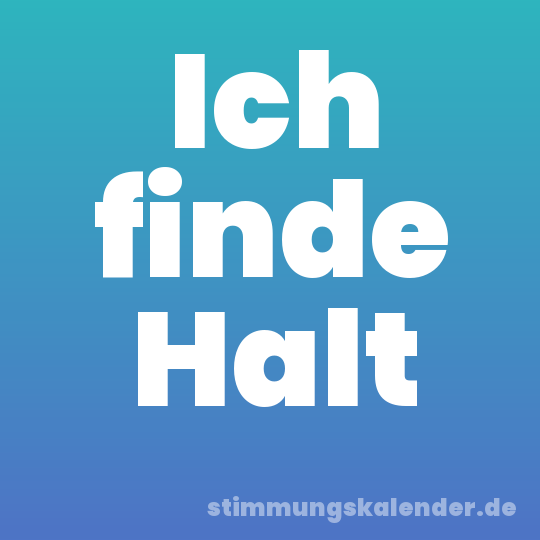Ich finde Halt