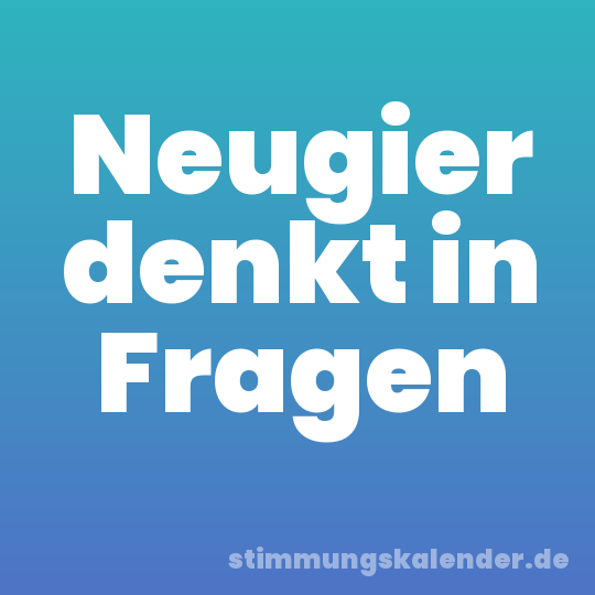 Neugier denkt in Fragen