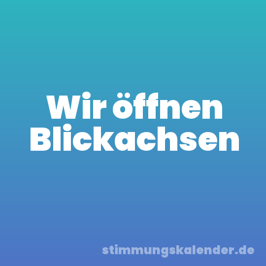 Wir öffnen Blickachsen