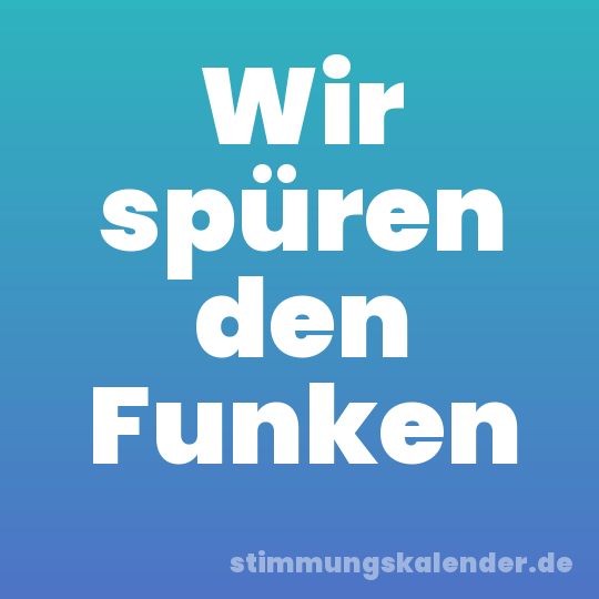 Wir spüren den Funken
