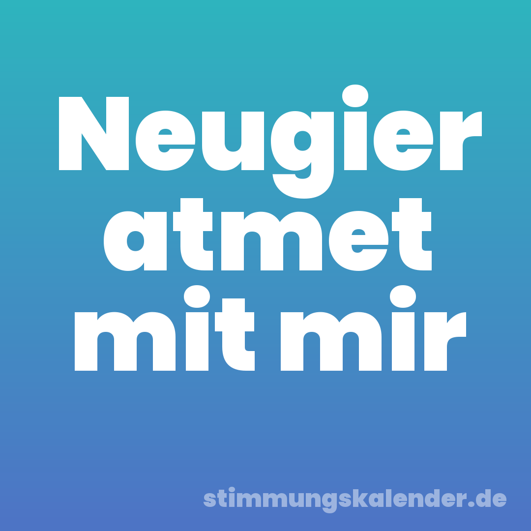 Neugier atmet mit mir