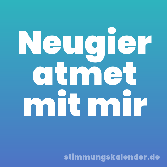 Neugier atmet mit mir