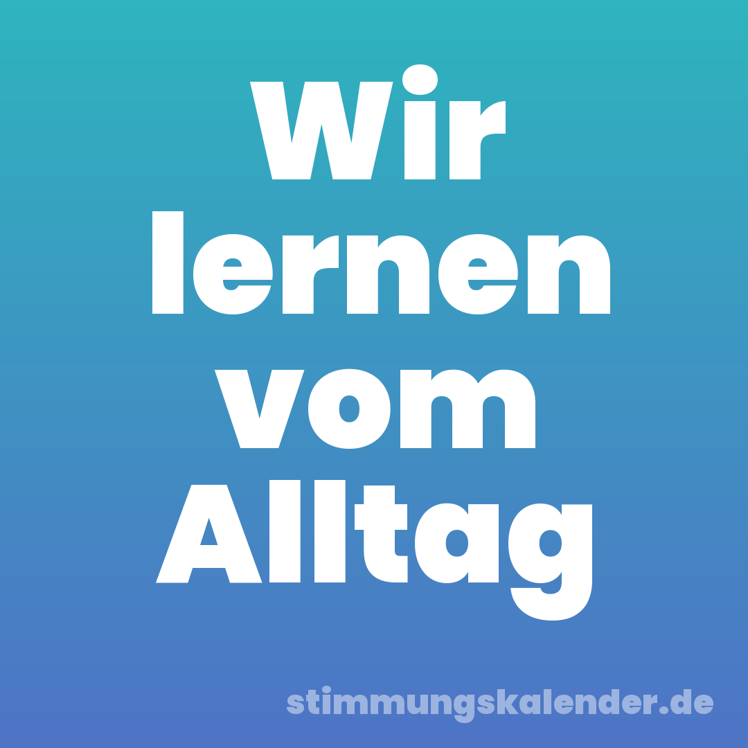 Wir lernen vom Alltag