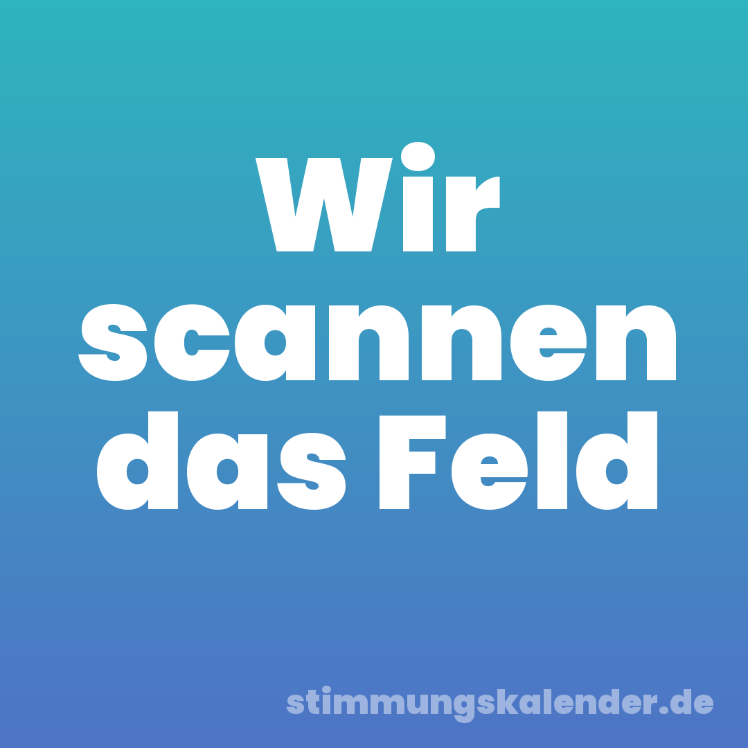 Wir scannen das Feld
